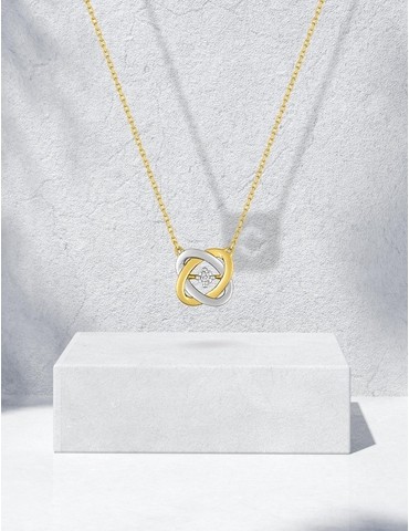 Collier entrelacs or jaune...