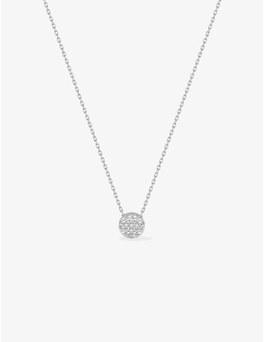 Collier bouton or blanc...