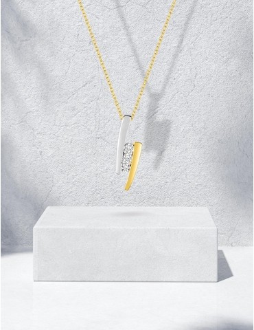 Collier or jaune 375‰ et...