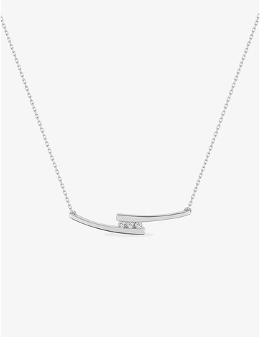 Collier or blanc 375‰ et...