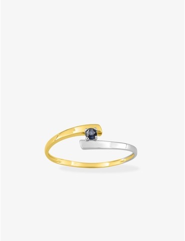 Bague bicolore or 375‰ et...