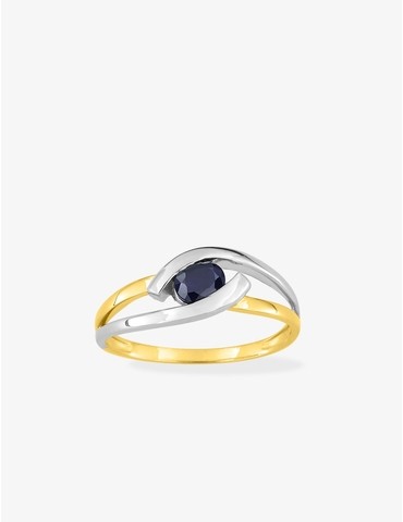 Bague enlacement bicolore,...