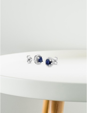 Boucles d'oreilles or blanc...