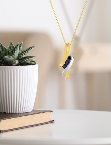 Pendentif rubans or jaune...