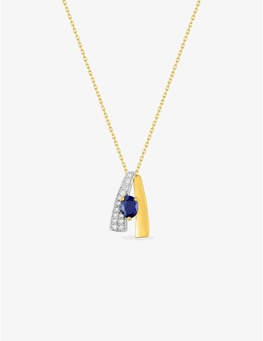 Collier or jaune bicolore...