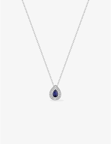 Collier goutte or blanc...