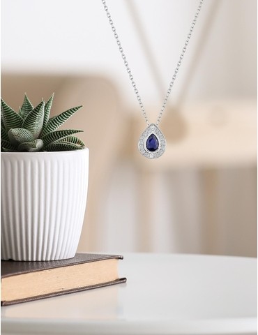 Collier goutte or blanc...