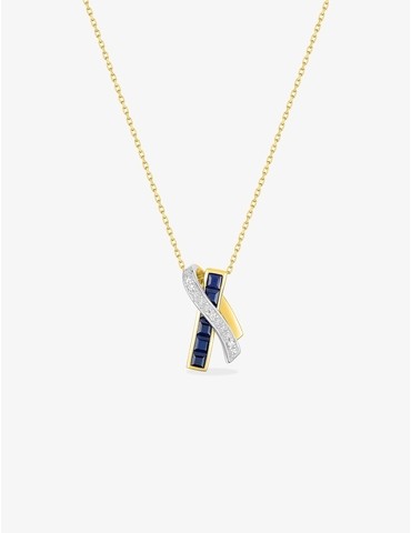 Collier or jaune 375‰,...