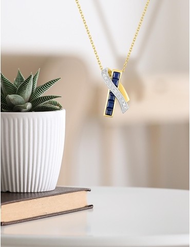 Collier or jaune 375‰,...