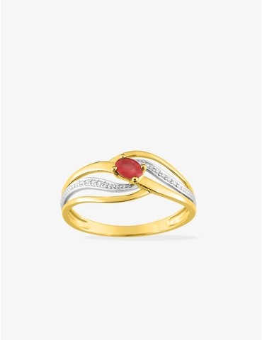 Bague entrelacs en or jaune...