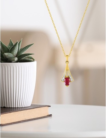 Collier or jaune 375‰ motif...