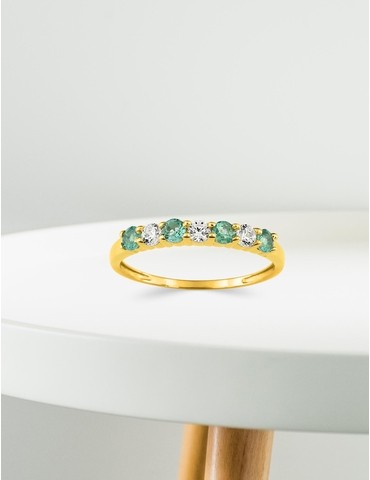Bague or jaune 375‰,...