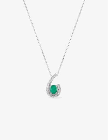 Collier or blanc 375‰,...