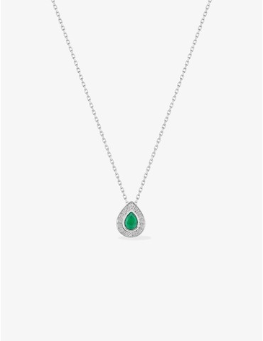 Collier goutte or blanc...