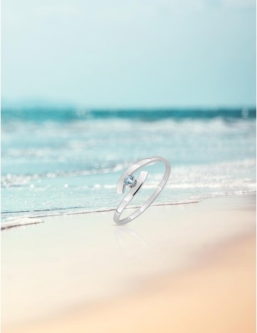 Bague fantaisie or blanc...