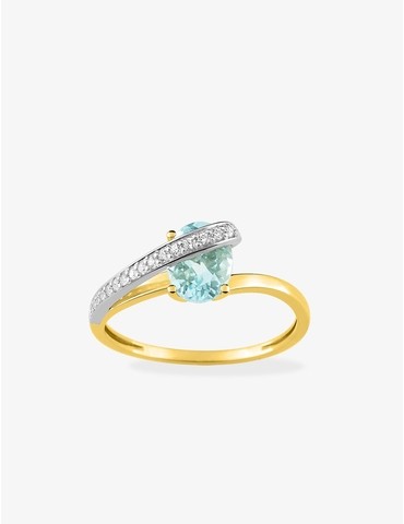 Bague or jaune 375‰,...