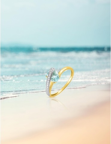 Bague or jaune 375‰,...