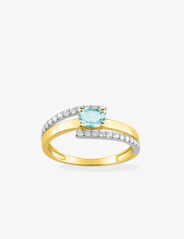 Bague bicolore 375‰,...