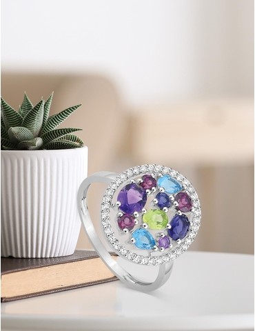 Bague or blanc 375‰,...