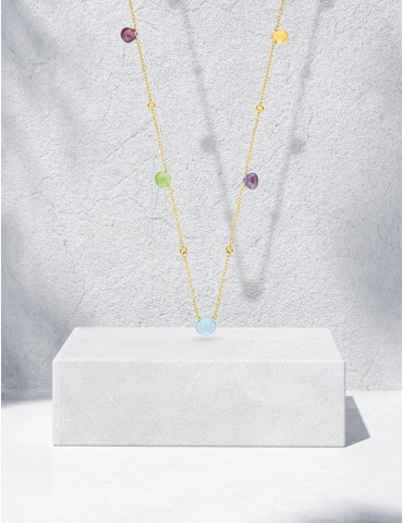 Collier or jaune 375‰ et...