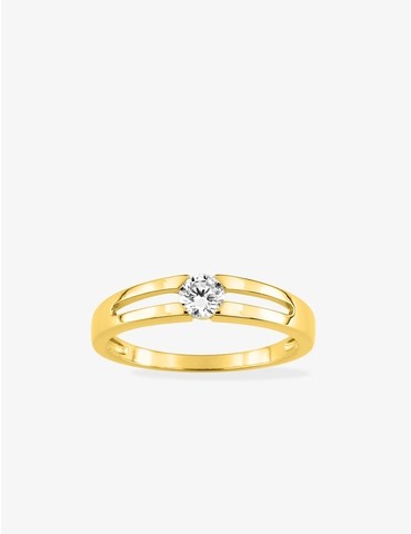 Bague solitaire double or...