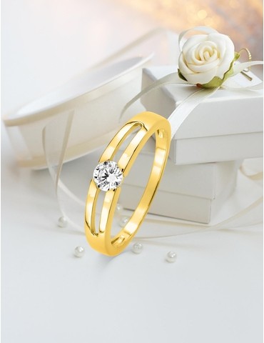 Bague solitaire double or...