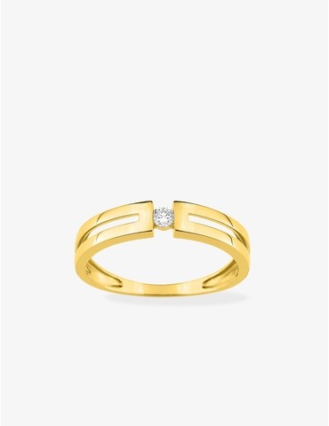Bague solitaire double...