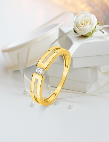 Bague solitaire double...