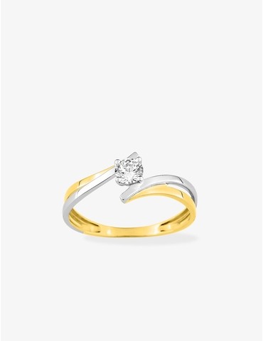 Bague solitaire fantaisie 4...