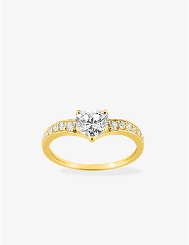 Bague fantaisie solitaire...