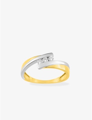 Bague trilogie bicolore or...