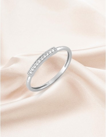 Bague fantaisie or blanc...
