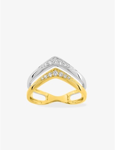 Bague fantaisie bicolore or...