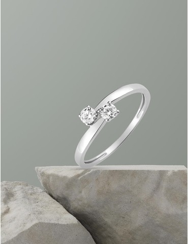 Bague fantaisie or blanc...