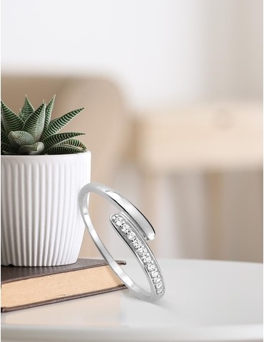 Bague fantaisie en or blanc...