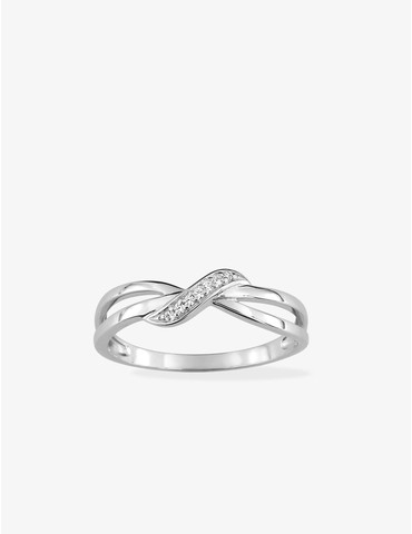 Bague fantaisie or blanc...