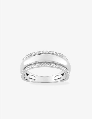 Bague fantaisie or blanc...