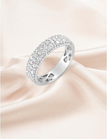 Bague fantaisie or blanc...