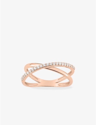 Bague fantaisie or rose...