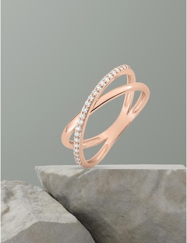 Bague fantaisie or rose...