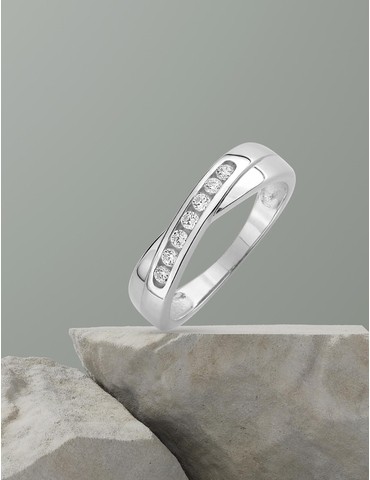 Bague fantaisie or blanc...