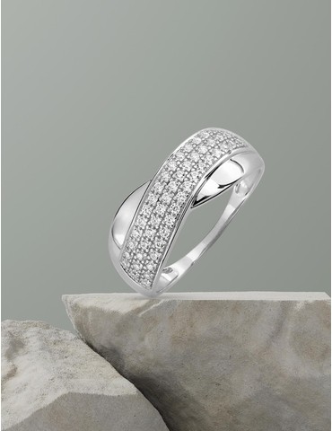 Bague fantaisie or blanc...