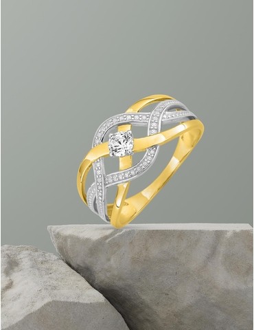 Bague fantaisie or jaune...