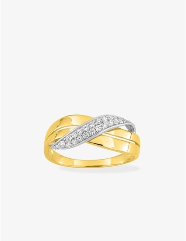 Bague enlacée or jaune 375‰...