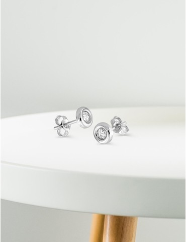 Boucles d'oreilles or blanc...