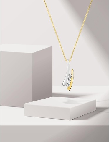 Pendentif virgule or jaune...