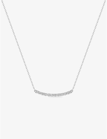 Collier barette en or blanc...