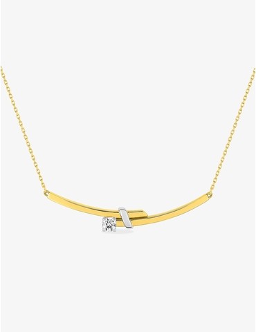 Collier or jaune 375‰ et...