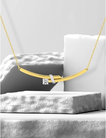 Collier or jaune 375‰ et...
