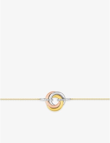 Bracelet tricolore en or...